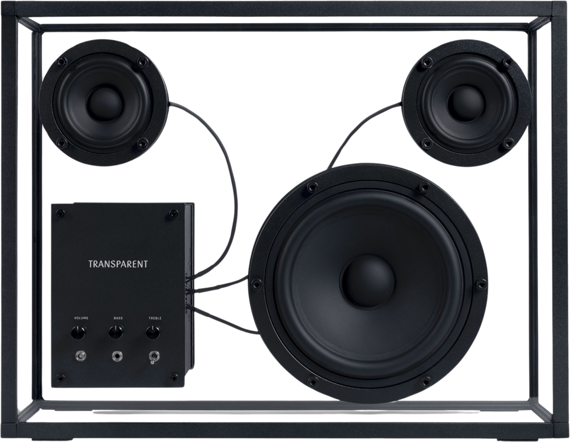 Transparent Speaker Trådlös Stereohögtalare Svart