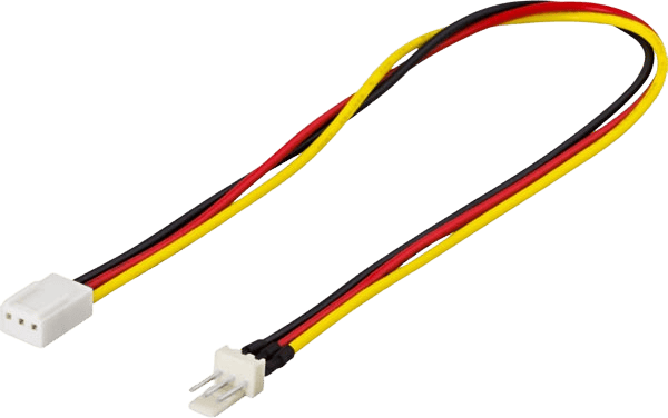 DELTACO 3-Pin Fläktförlängningskabel 300mm