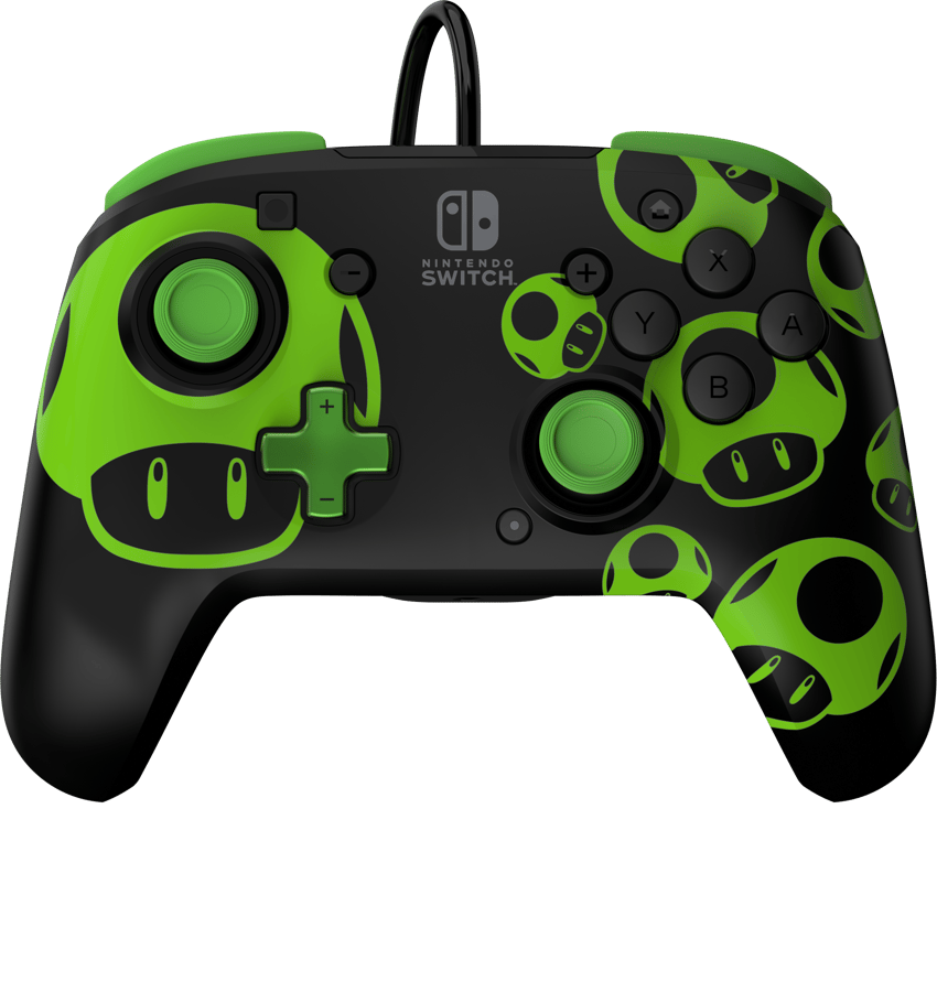 PDP Rematch trådad kontroller 1Up Glow