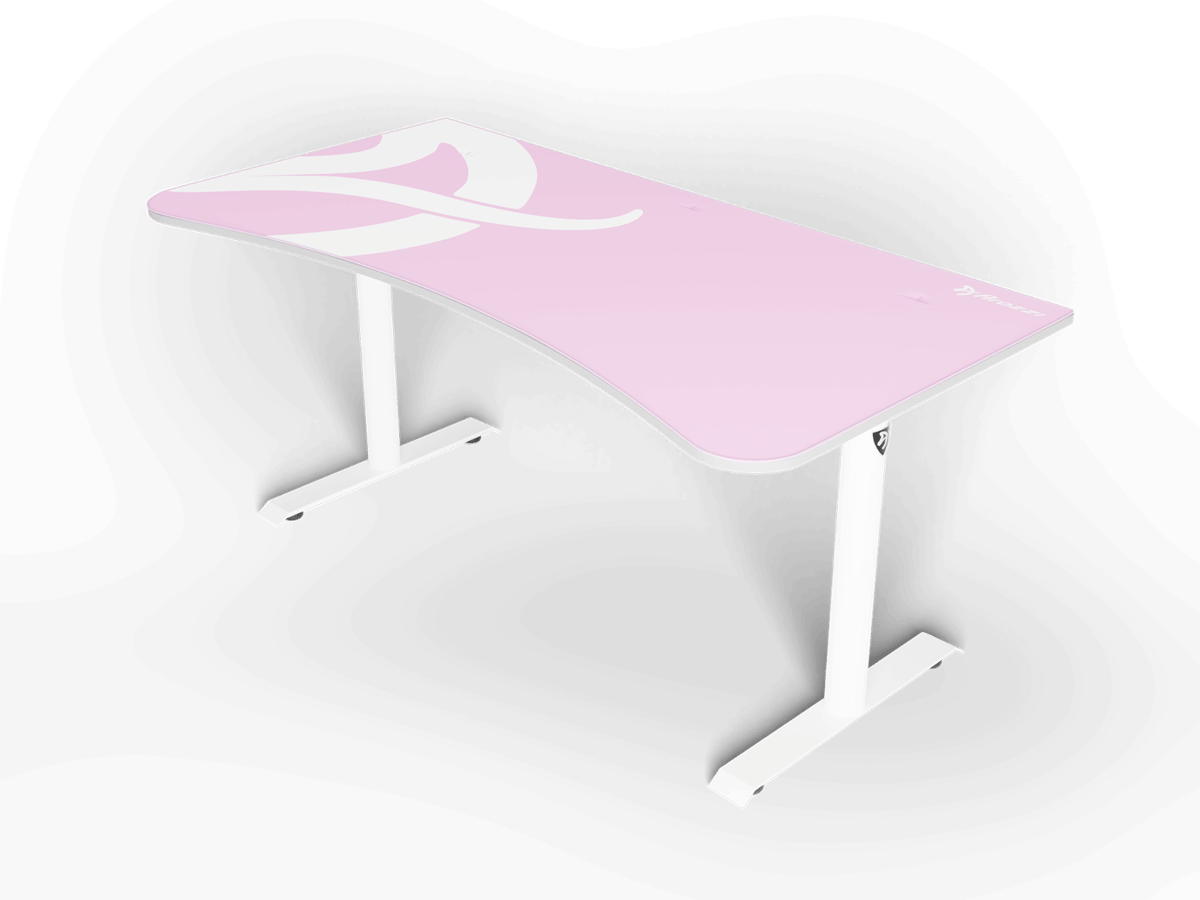 Arozzi Arena Gaming Desk White Pink