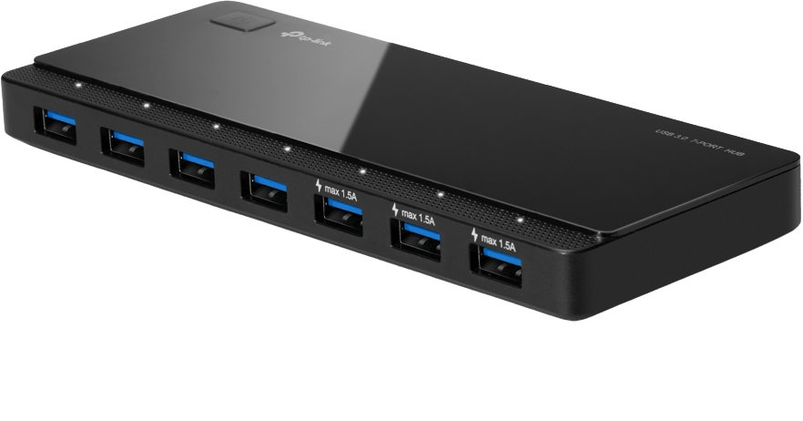 TP-Link USB 3.0-adapter 7 portar Svart