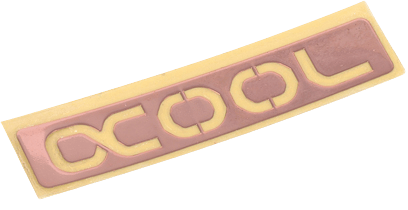 Alphacool Sticker 45x10mm Polerad Koppar