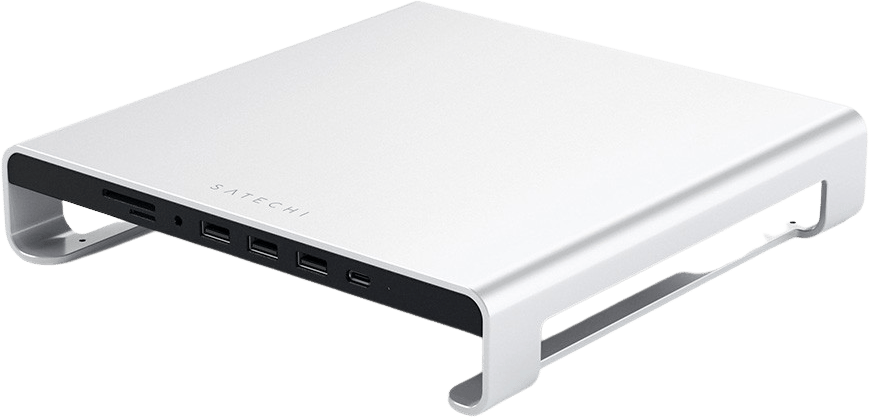 Satechi USB-C Aluminum Monitor Stand Hub för iMac, Silver