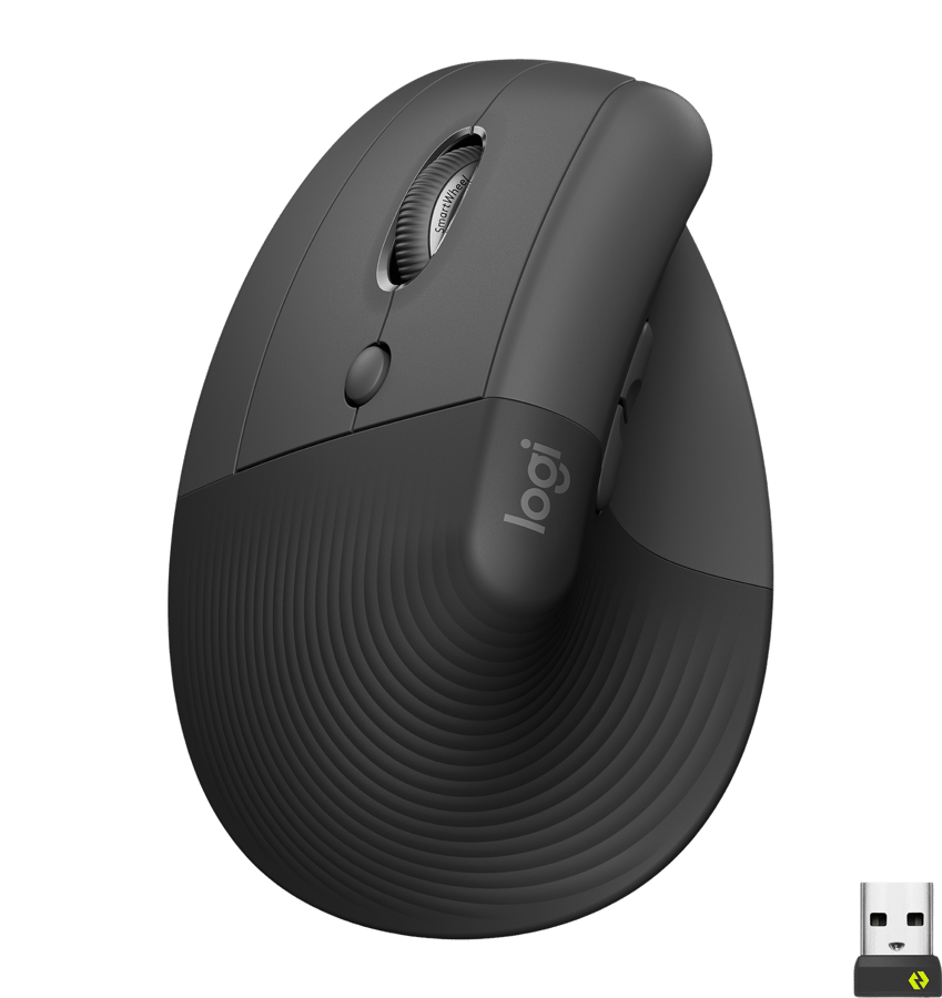 Logitech Lift Vertical Vänster Svart