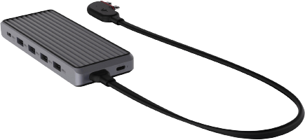 Unisynk 10 port USB-C Hub Dual screen for Mac Grå