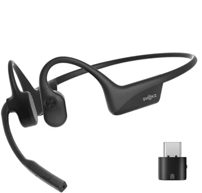 Shokz OpenComm 2 UC USB-C, ink Bluetooth adapter Svart