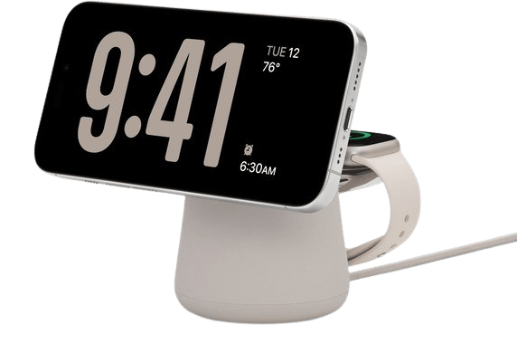 Belkin Boostcharge Pro Trådlös 2-i-1 laddningsdocka med MagSafe- Sand