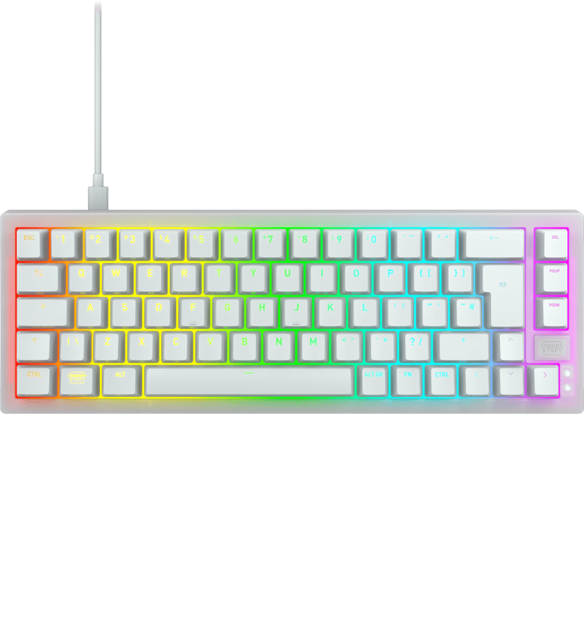 Cherry Xtrfy K5V2 65%Transparent Vit MX2A Red