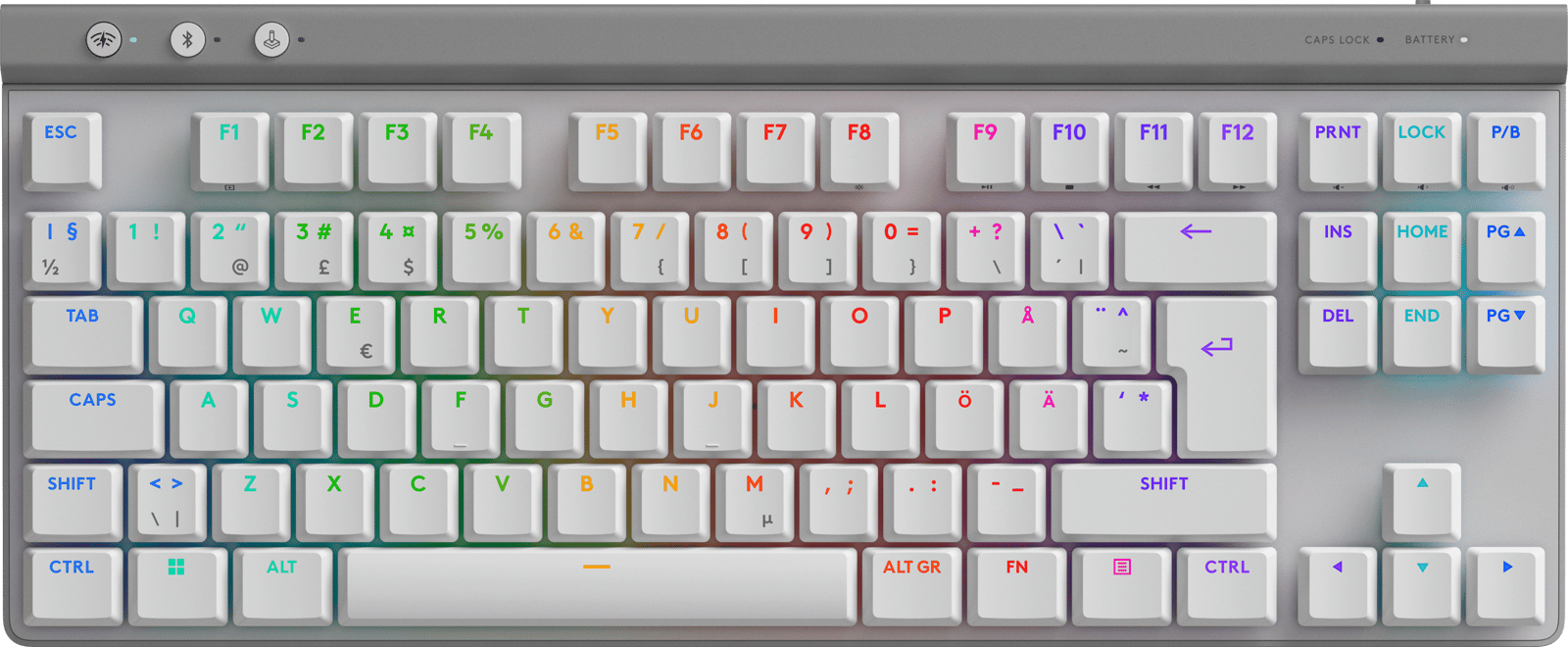 Logitech G515 Lightspeed TKL Vit - Tactile