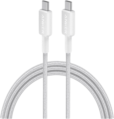 Anker 322 USB-C to C, 0,9m, Flätad vit