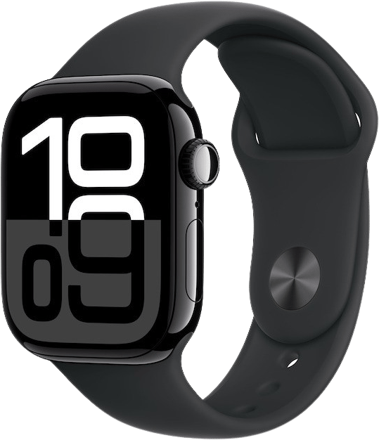 Apple Watch Series 10 (42mm) Aluminium Sport S/M Gagatsvart