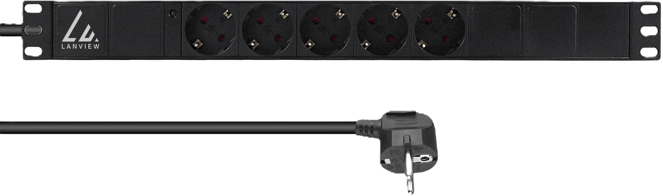 Lanview by Logon Grenuttag 5st 10A 1U 19"