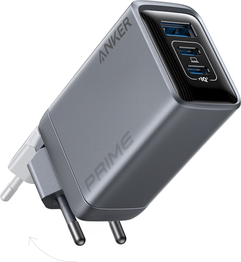 Anker Prime 100W GaN Väggladdare 3 portar