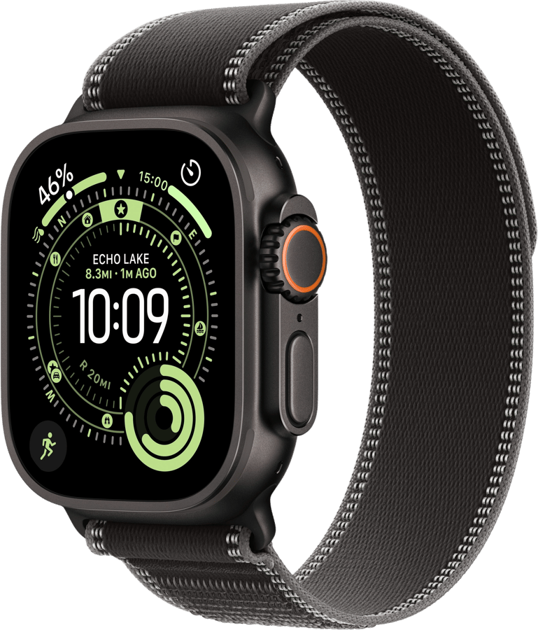 Apple Watch Ultra 3 (49mm) S/M Titan Terrängloop Svart
