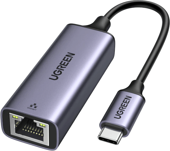 UGREEN USB-C->Gigabit Ethernet, Grå