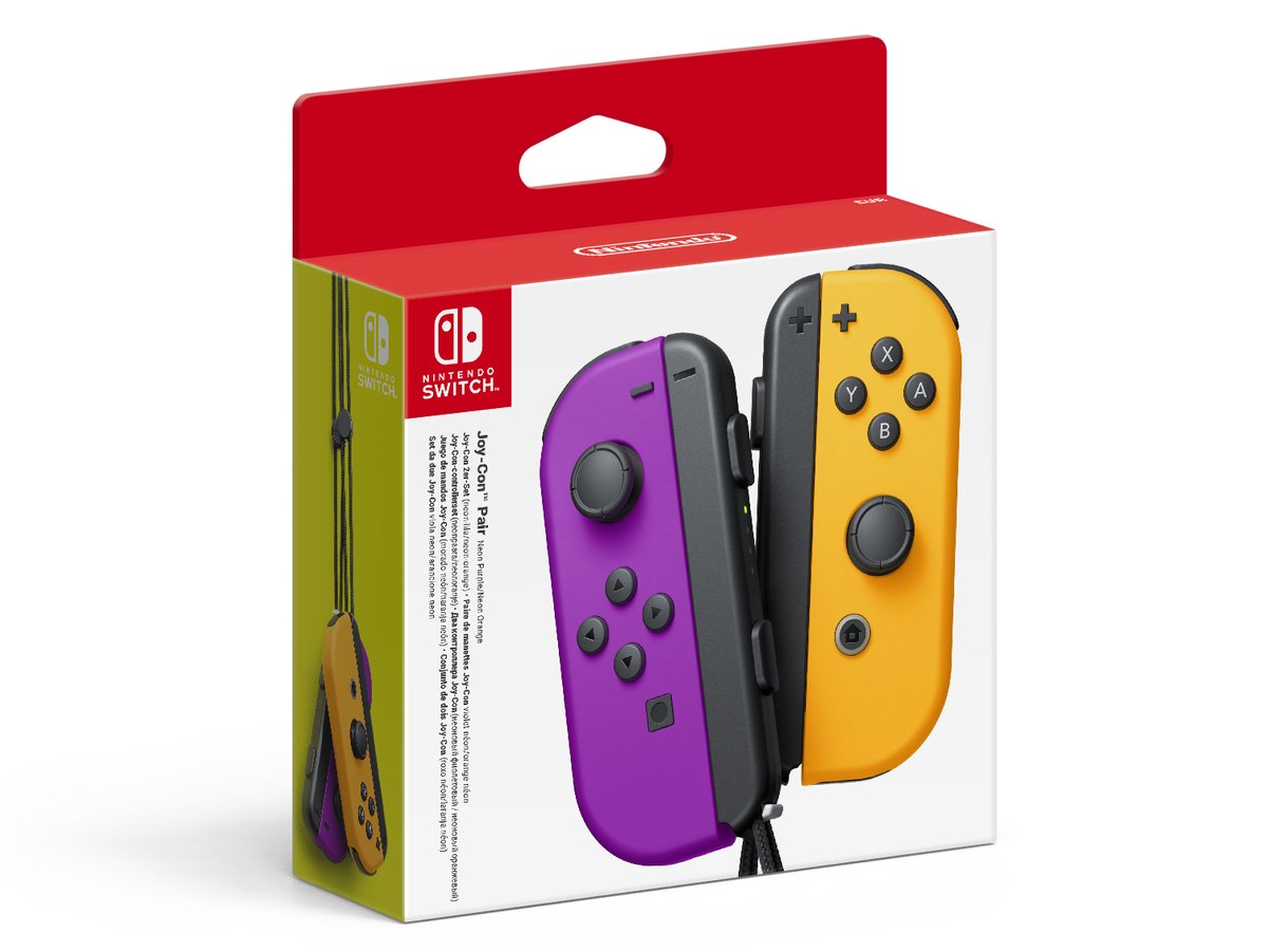Nintendo Joy-Con Controllers Pair Neon Lila/Orange