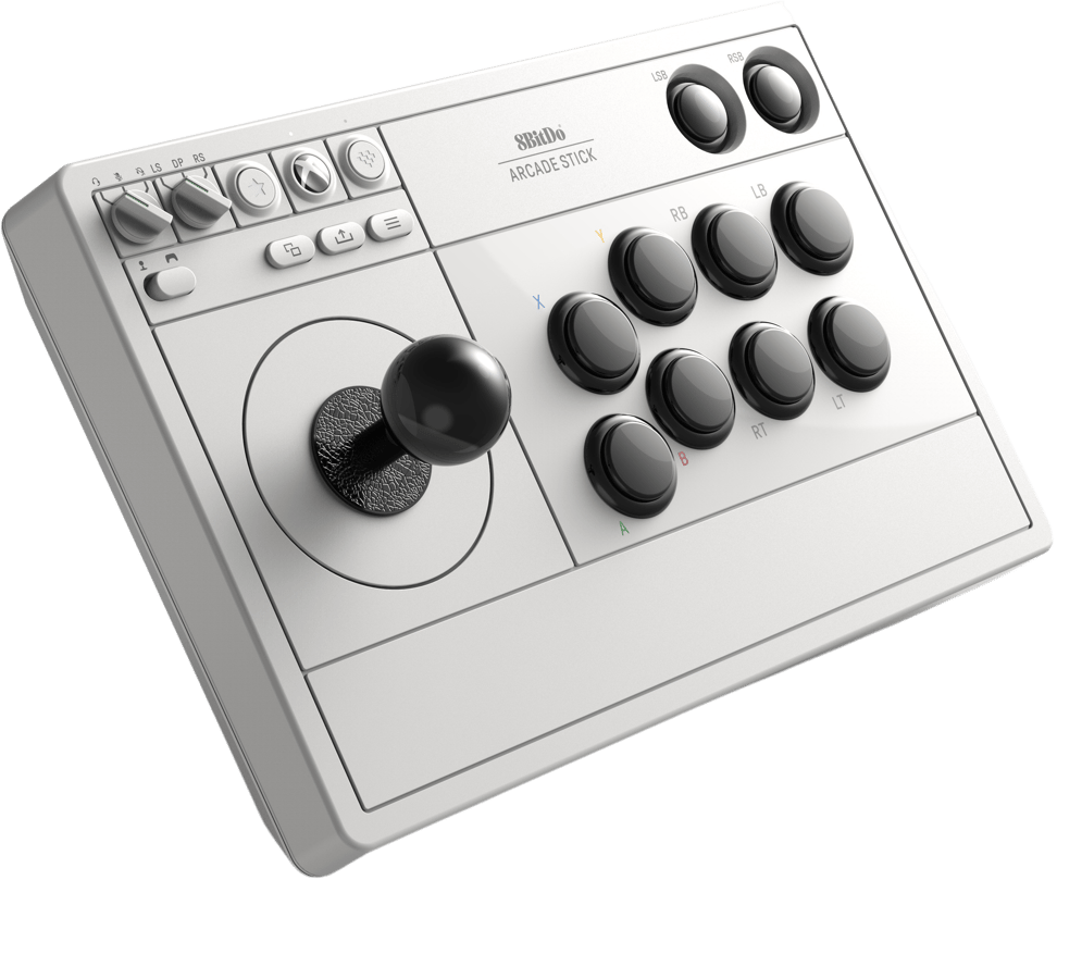 8Bitdo Arcade Stick Trådlös Vit - Xbox