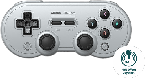 8Bitdo SN30 Pro Grå Trådlös - Hall effect