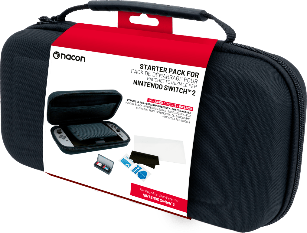 Nacon Switch 2 Förvaringsfodral och Skärmskydd Svart