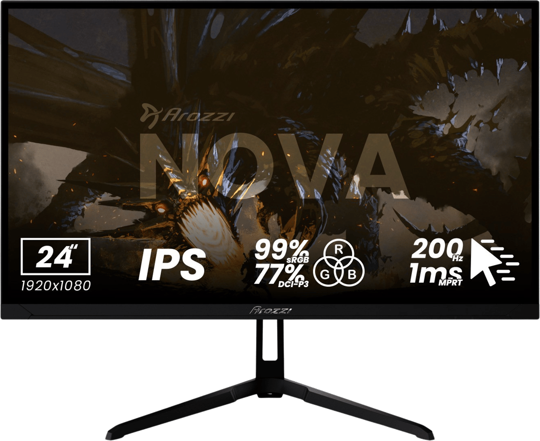 Arozzi Nova 24" Black IPS 200Hz