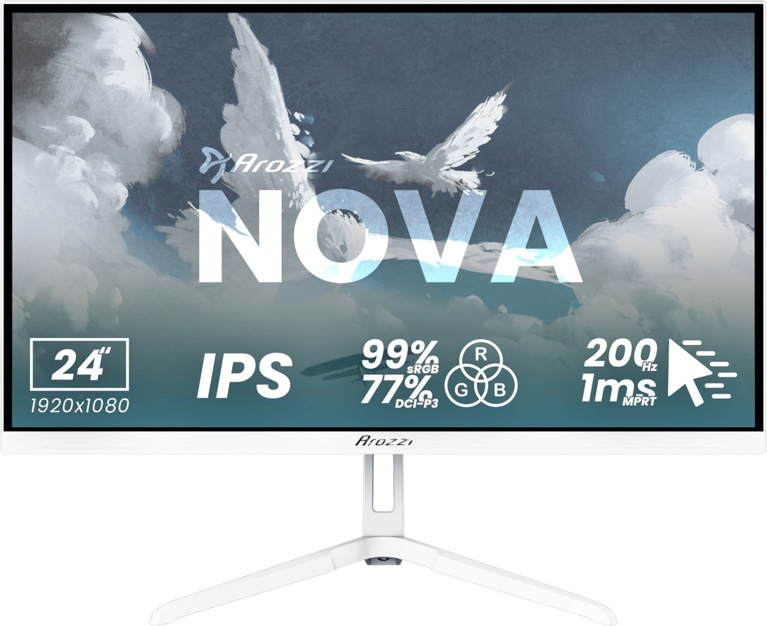 Arozzi Nova 24" White IPS 200Hz