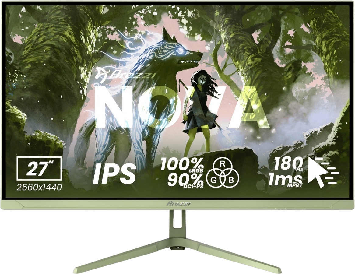 Arozzi Nova 27" Forest Green IPS QHD 180Hz
