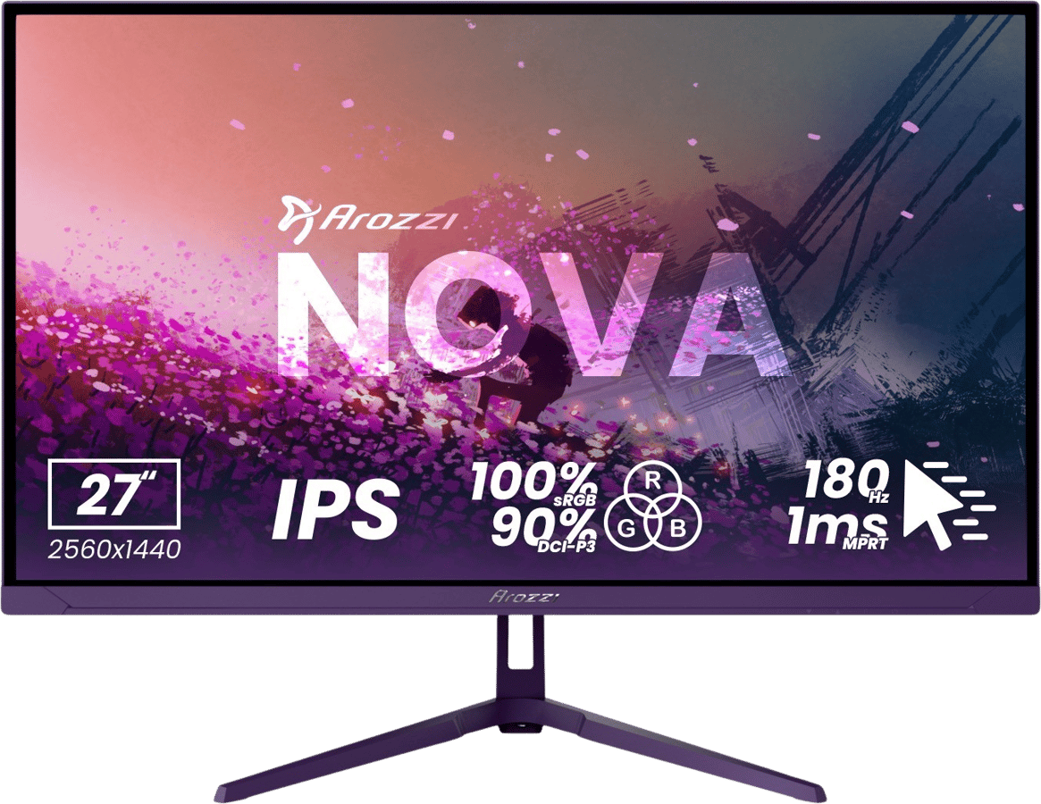 Arozzi Nova 27" Purple IPS QHD 180Hz