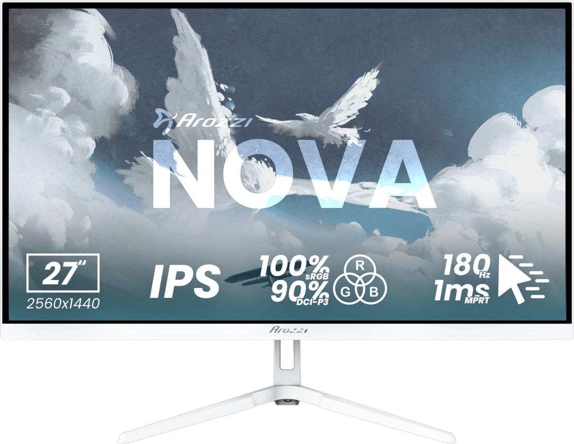 Arozzi Nova 27" White IPS QHD 180Hz