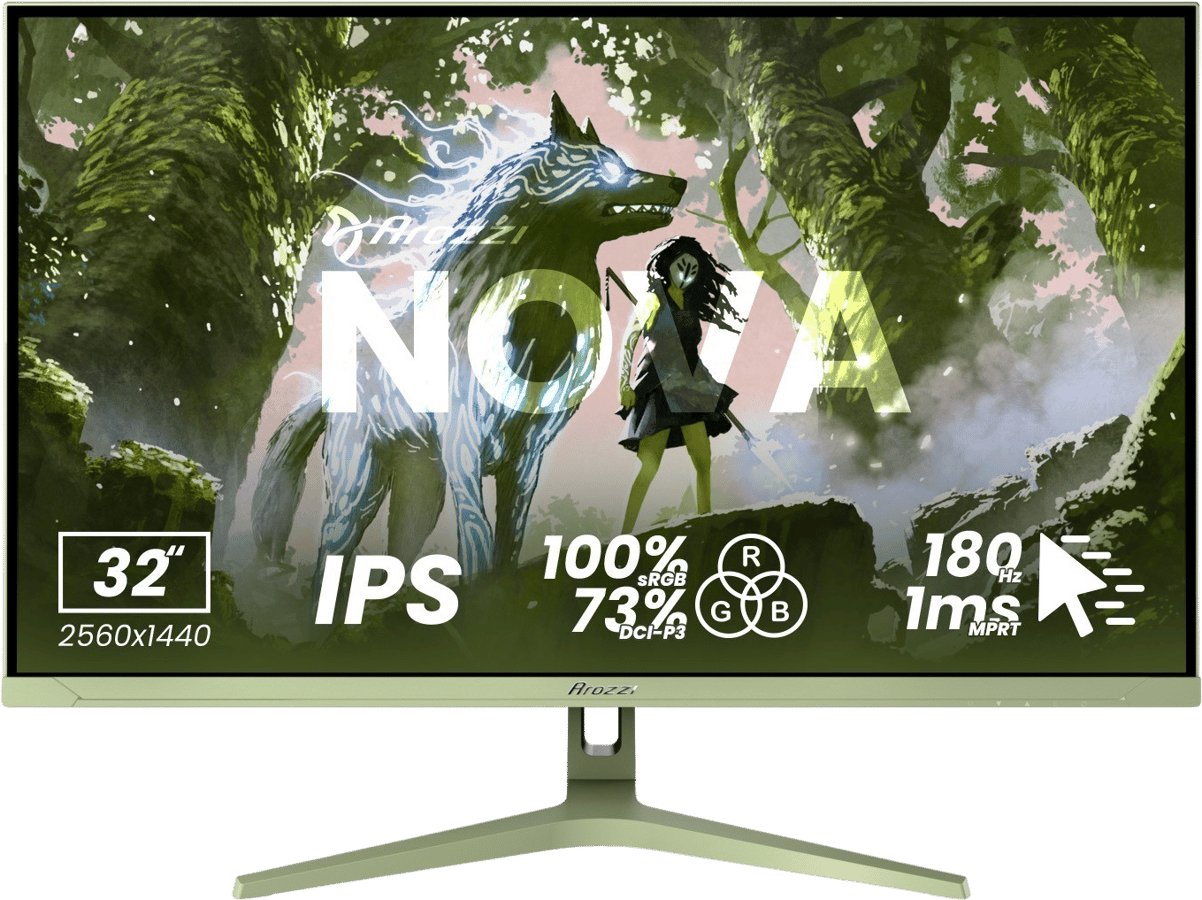 Arozzi Nova 32" Forest Green IPS QHD 180Hz