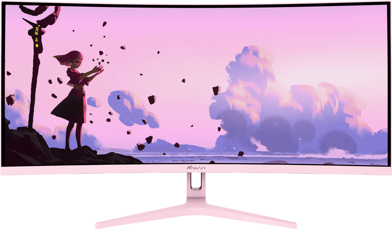 Arozzi Nova 34" Curved Pink VA UWQHD (1500R) 165Hz