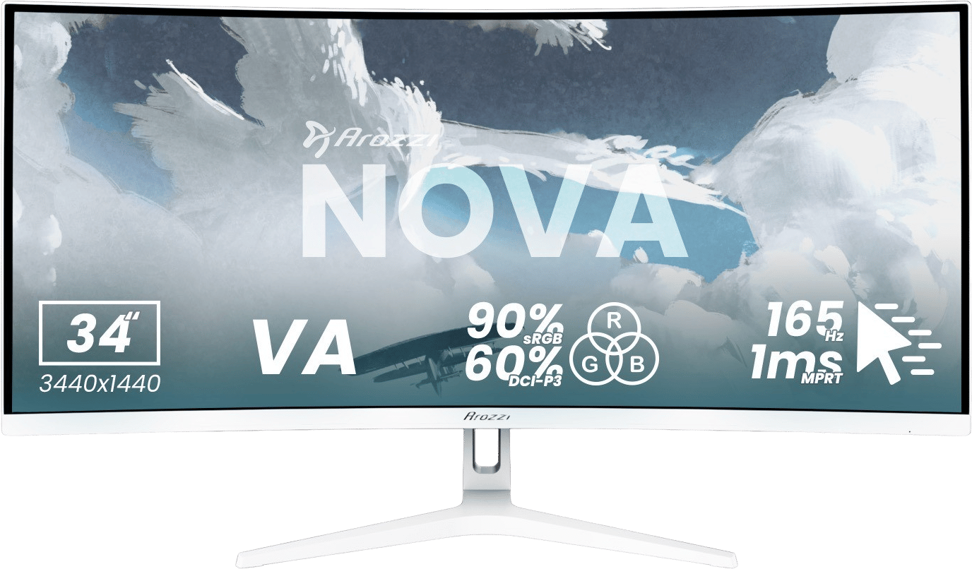 Nova 34" Curved White VA UWQHD (1500R) 165Hz
