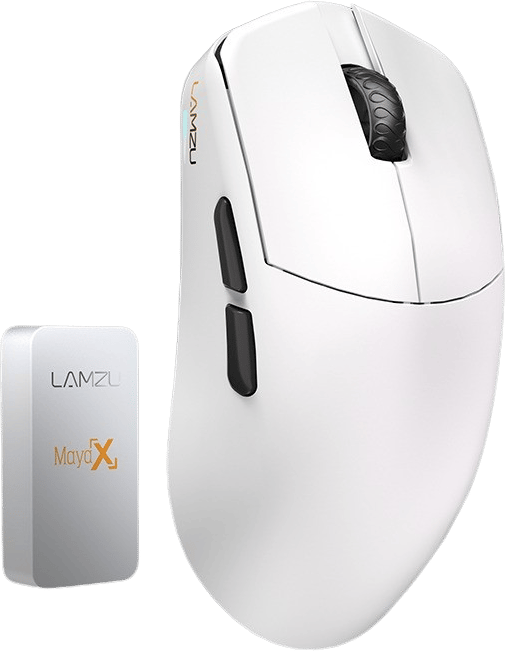 Lamzu Maya X - 8K Dongle, Omron Optical - Cloud White