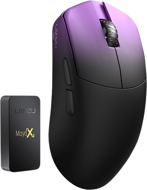 Lamzu Maya X - 8K Dongle, Omron Optical - Purple Shadow