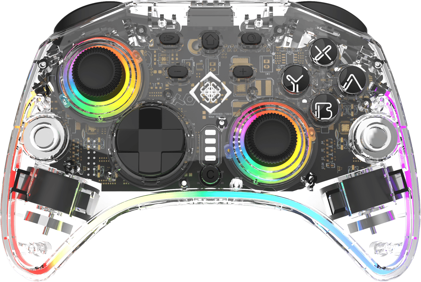 DELTACO Gaming Switch 2 kontroller BT - Transparent