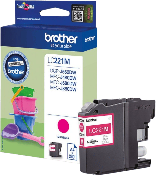 Bläckpatron Brother LC221M Magenta