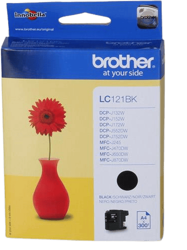 Bläckpatron Brother LC121BK Svart