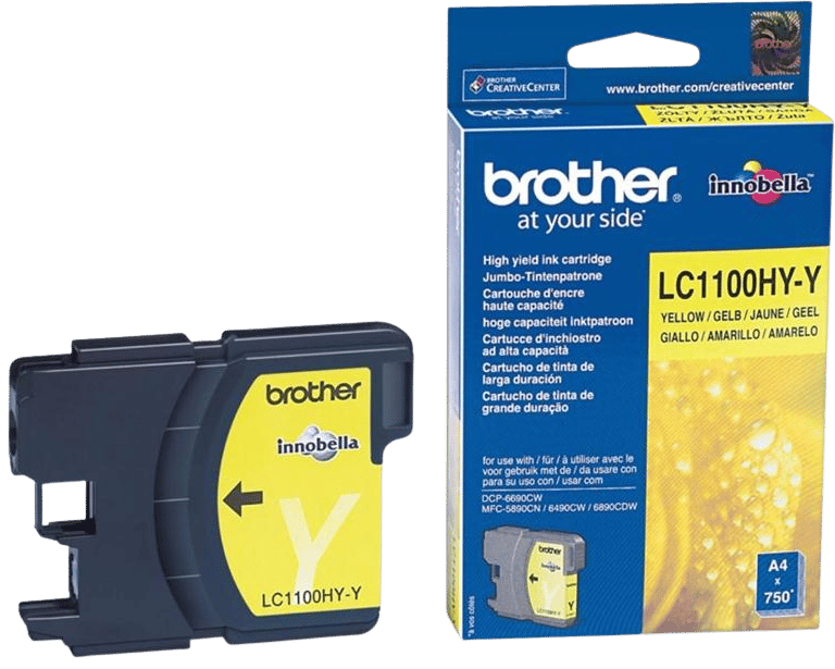 Bläckpatron Brother LC1100HY Gul