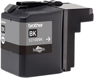 Bläckpatron Brother LC12EBK Svart