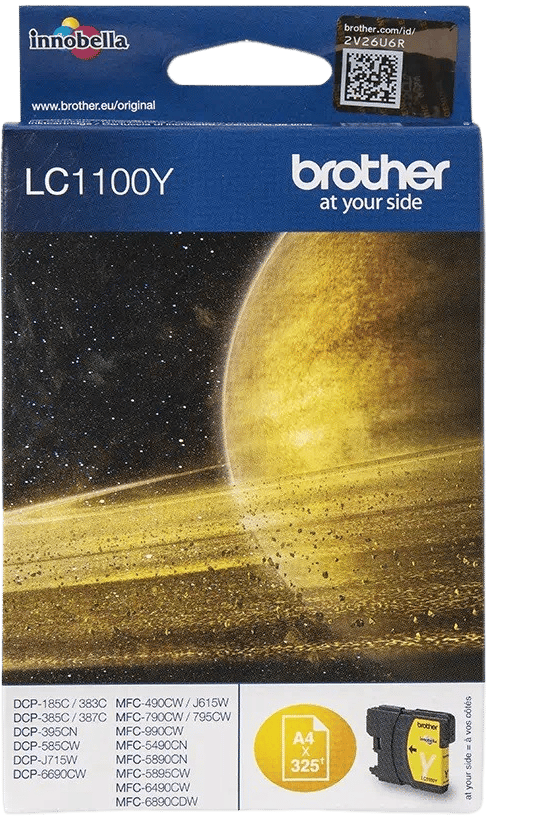 Bläckpatron Brother LC1100Y Gul.