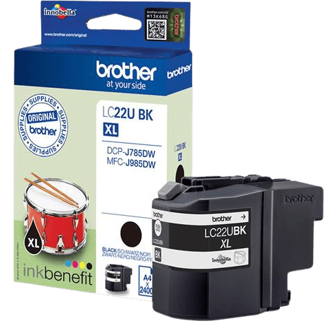 Bläckpatron Brother LC22UBK Svart