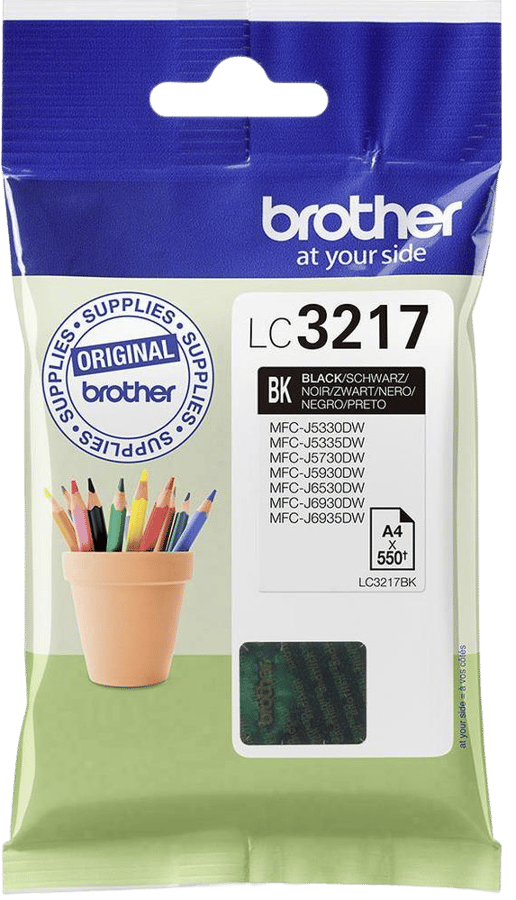 Bläckpatron Brother LC3217BK Svart