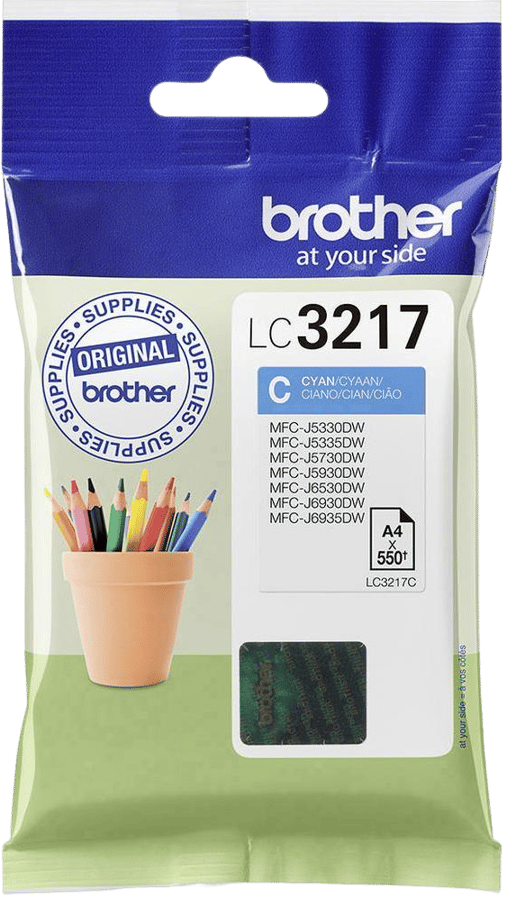 Bläckpatron BROTHER LC3217C cyan
