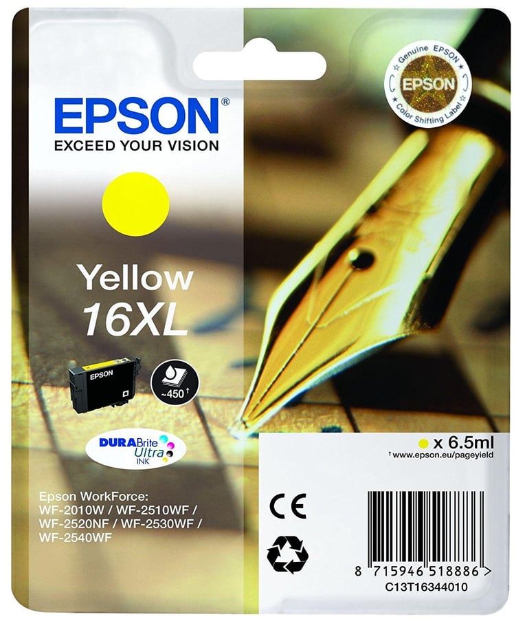 Bläckpatron Epson 16XL Gul
