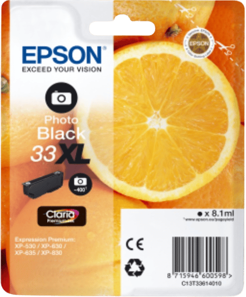 Bläckpatron Epson 33XL Fotosvart
