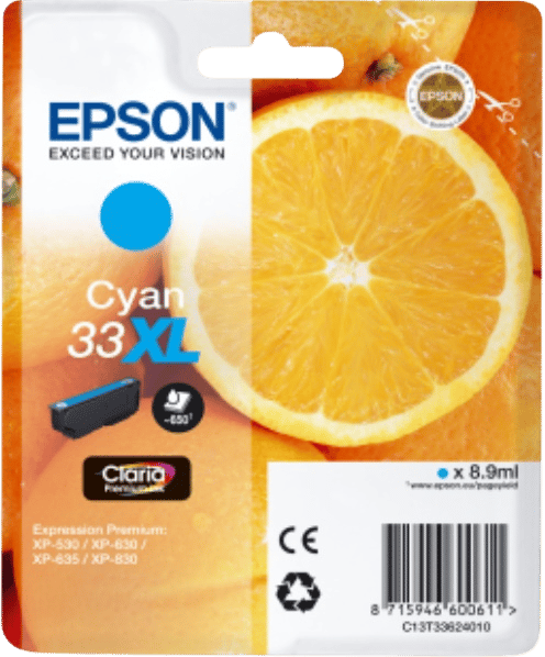 Bläckpatron Epson 33XL Cyan