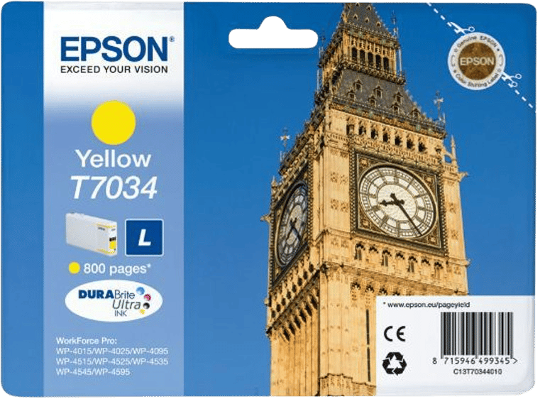 Bläckpatron Epson T7034 Gul L