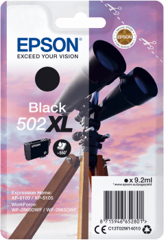 Bläckpatron Epson 502 Svart XL