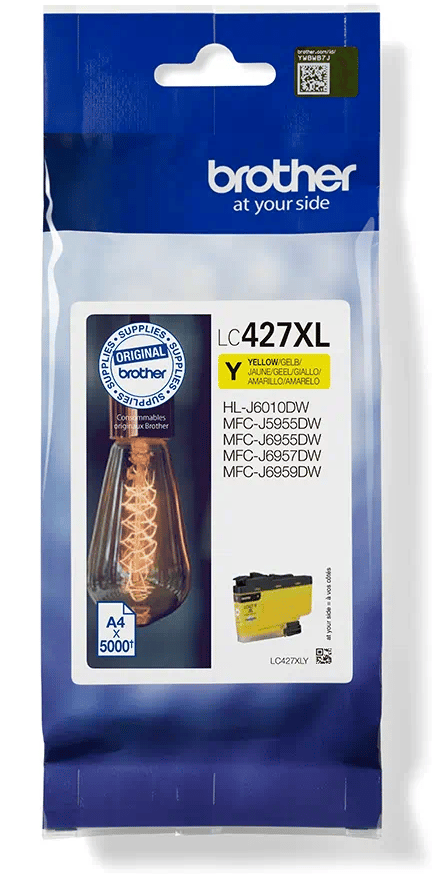 Bläckpatron Brother LC427XLY Gul