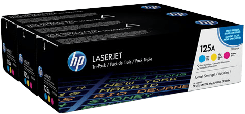 Toner HP 125A C/M/Y 3-pack