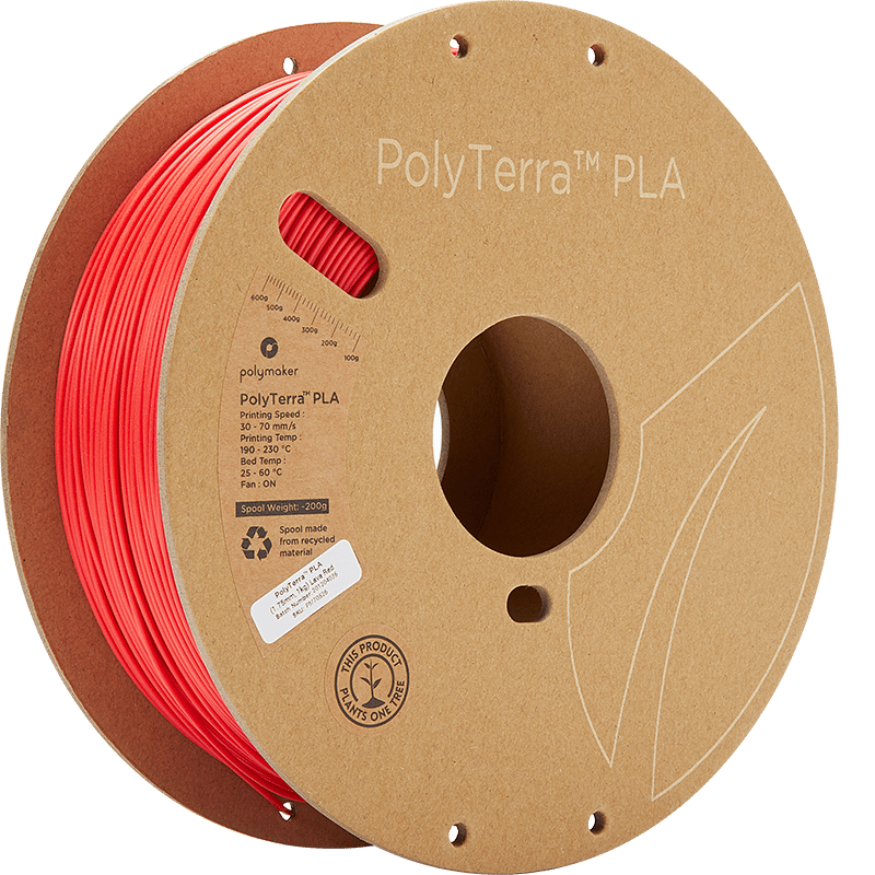 Polymaker PolyTerra PLA 1.75mm - 1 kg - Röd
